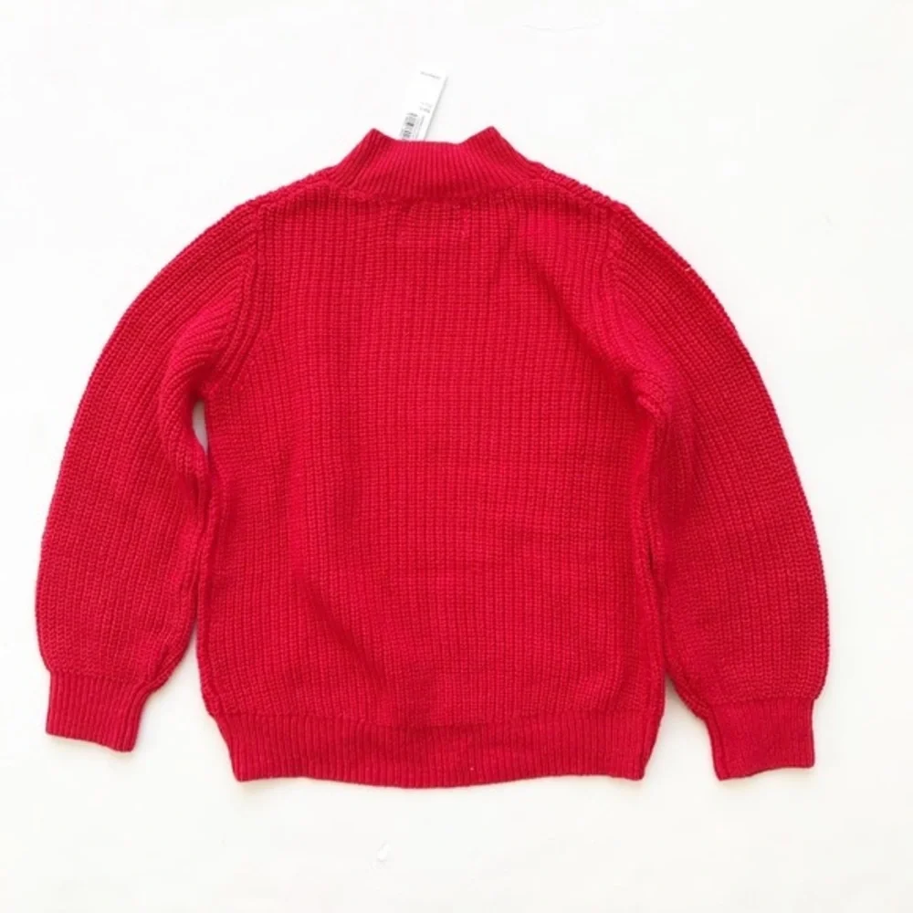 Old Navy NWT red mock neck knit sweater S(6/7Y)
